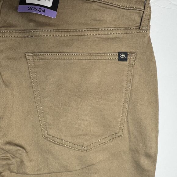 Banana Republic Mens Size 30x34 Tan 5 Pocket Pants Slim Fit Stretch Denim - Picture 6 of 10